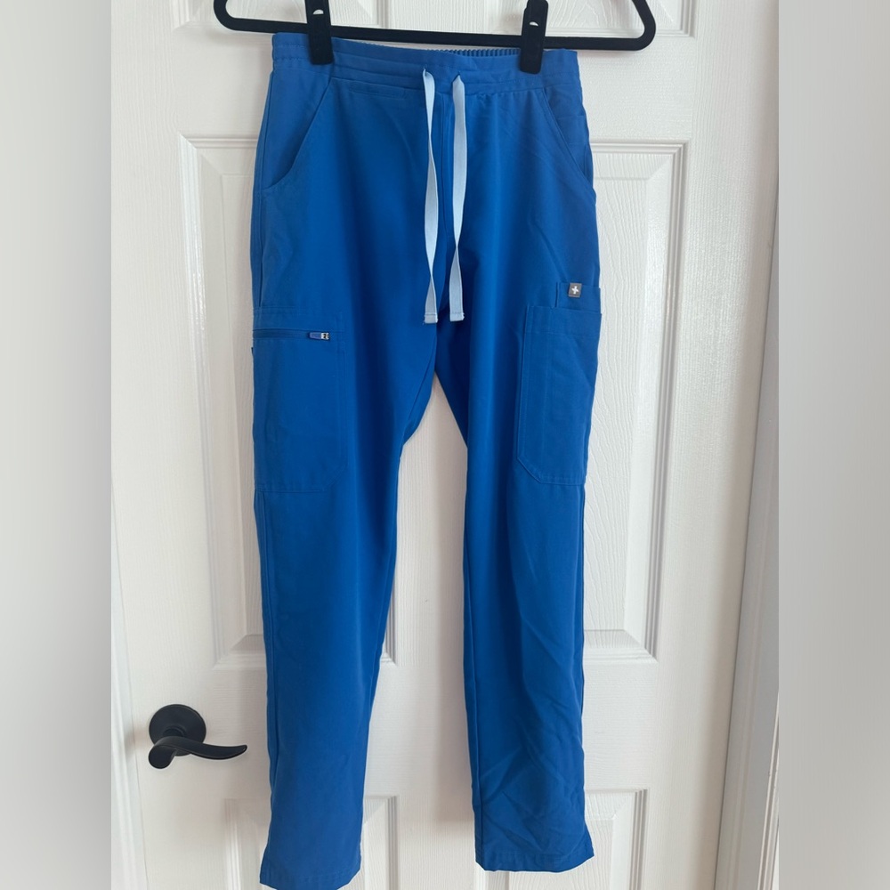 Figs Yola High Waisted Skinny Scrub Pants Royal Blue Hospital Womens XXS/P